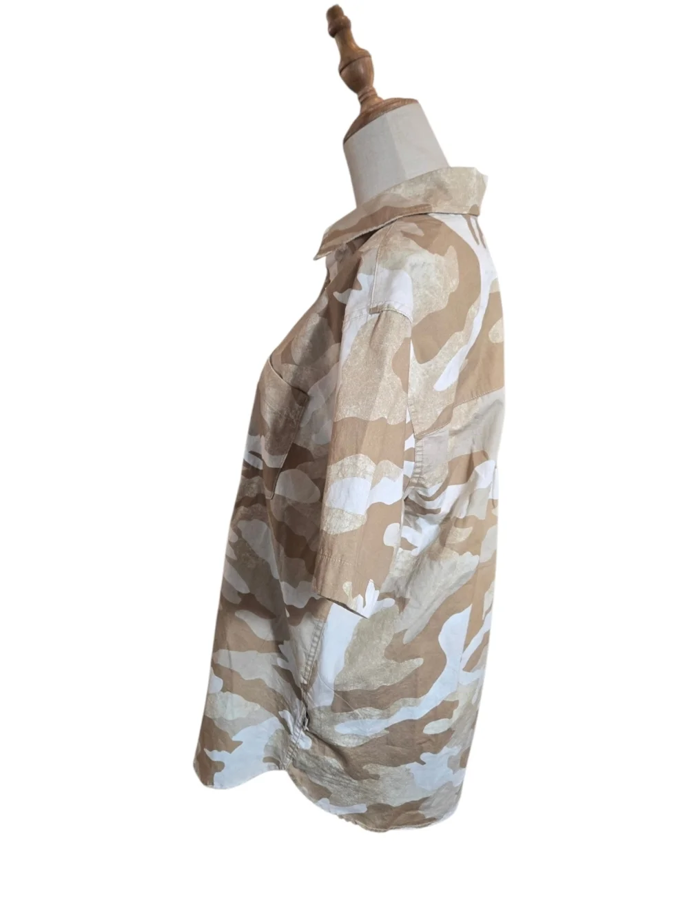 The North Face Tan Camo Button Down Short NWT